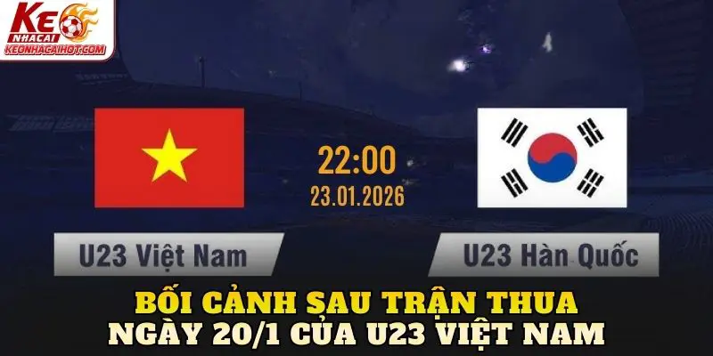 Bối cảnh sau trận thua ngày 20/1 của U23 Việt Nam
