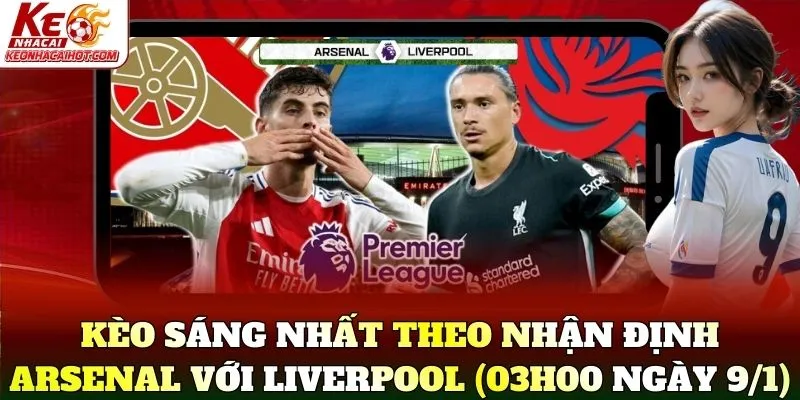 Kèo sáng nhất theo nhận định Arsenal với Liverpool (03h00 ngày 9/1)