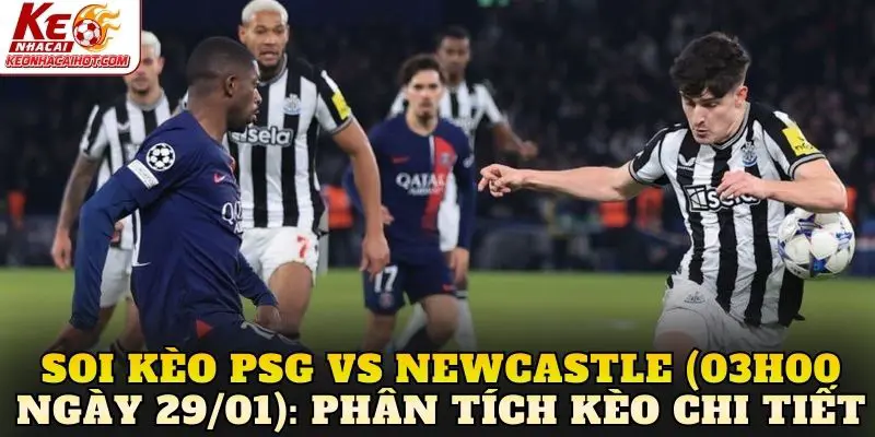 Soi kèo PSG vs Newcastle (03h00 ngày 29/01): Phân tích kèo chi tiết